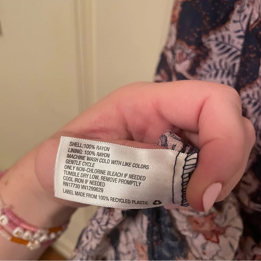 Knox Rose Maxi Floral Boho Festival Hippie Prairie Dress - Blue Pink - NWOT - Picture 11 of 16